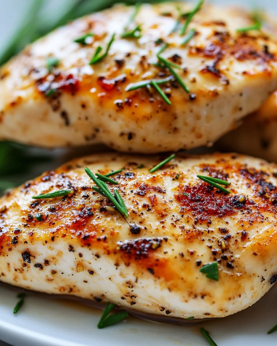 Juicy air fryer chicken breasts cooked to perfection