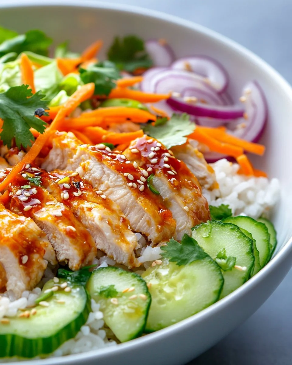 Bang Bang Chicken Crispy Rice Salad