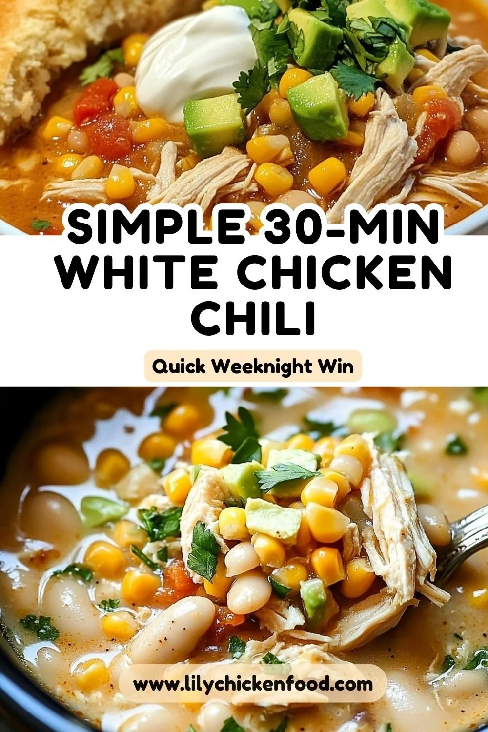 Easy Crockpot White Chicken Chili Soup