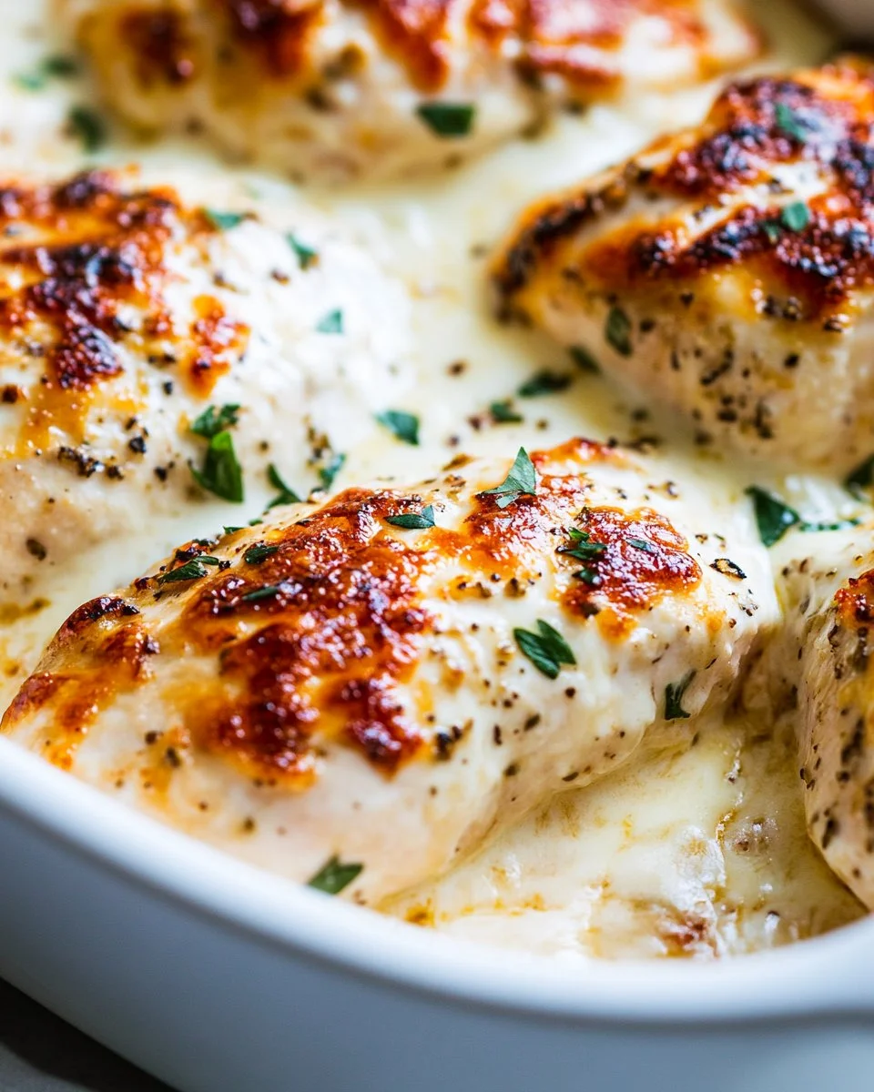 Smothered Cheesy Sour Cream Chicken