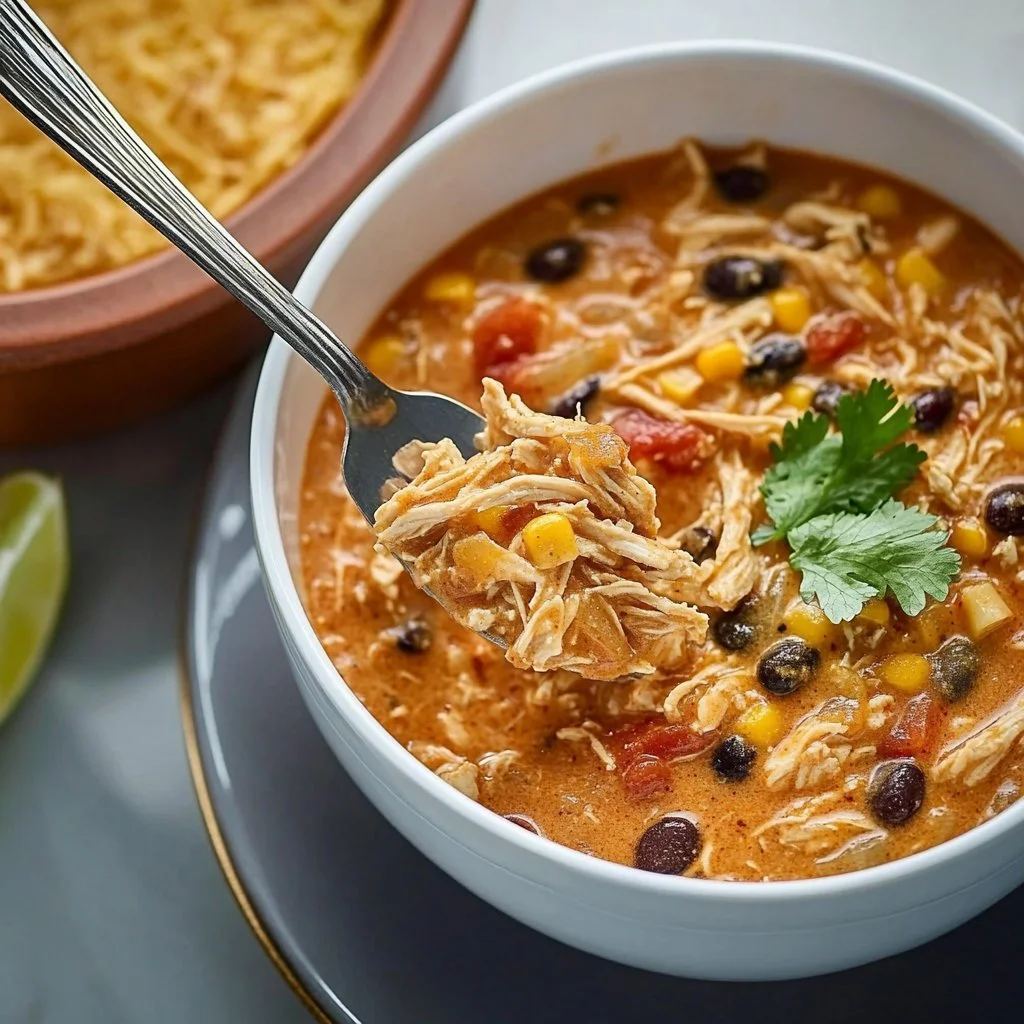 Crockpot White Chicken Chili with Cream Cheese