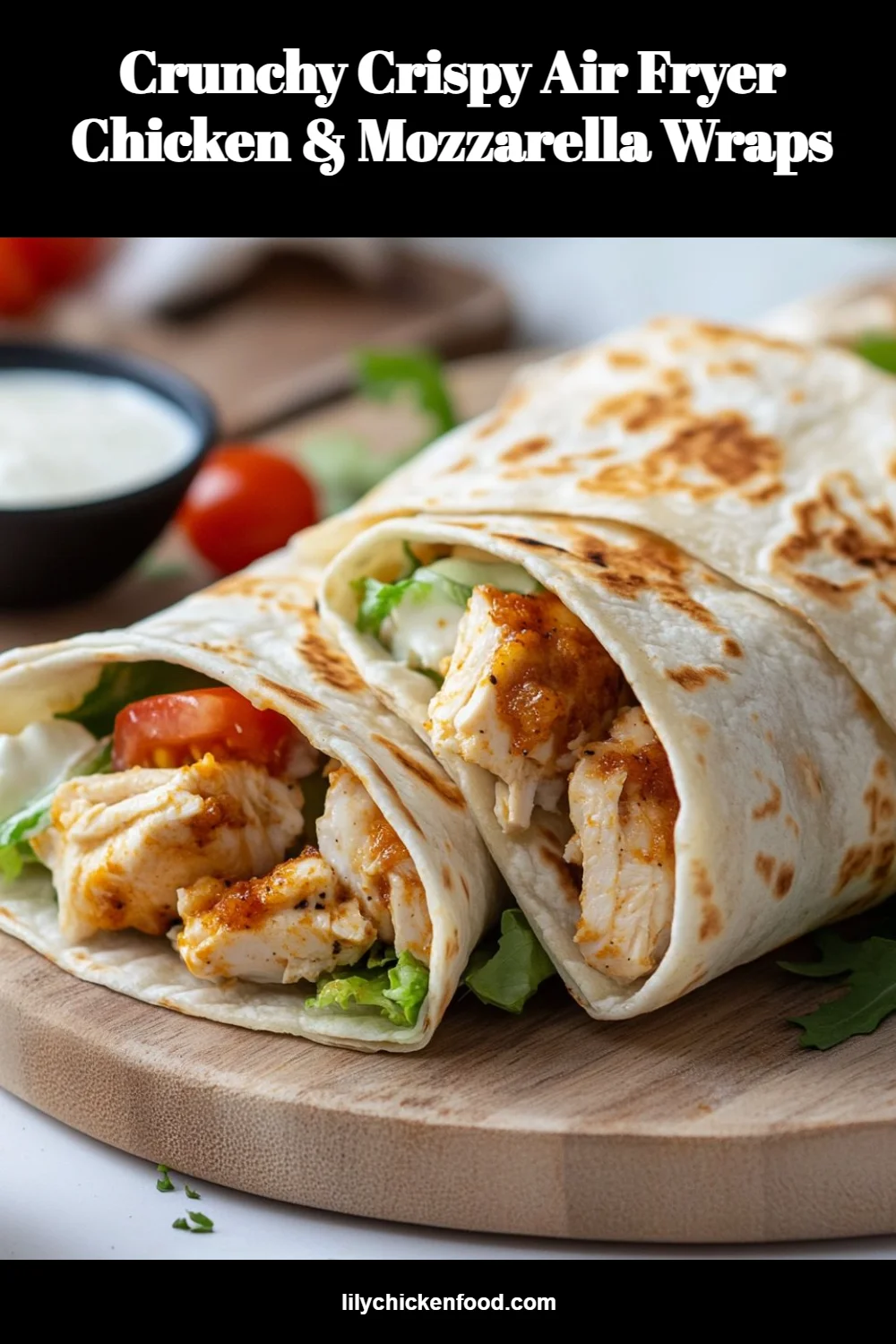Crunchy Crispy Air Fryer Chicken & Mozzarella Wraps