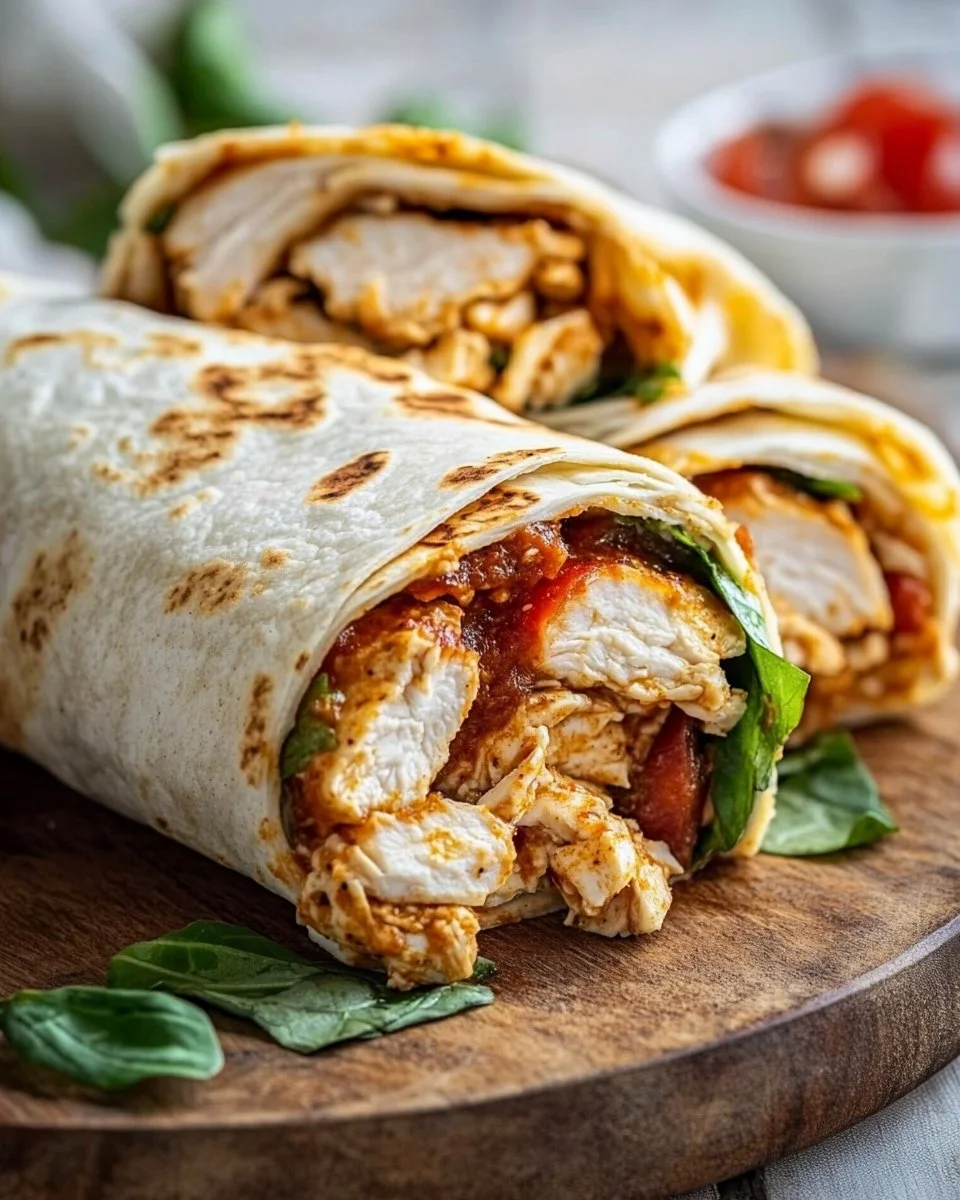 Crunchy Crispy Air Fryer Chicken & Mozzarella Wraps