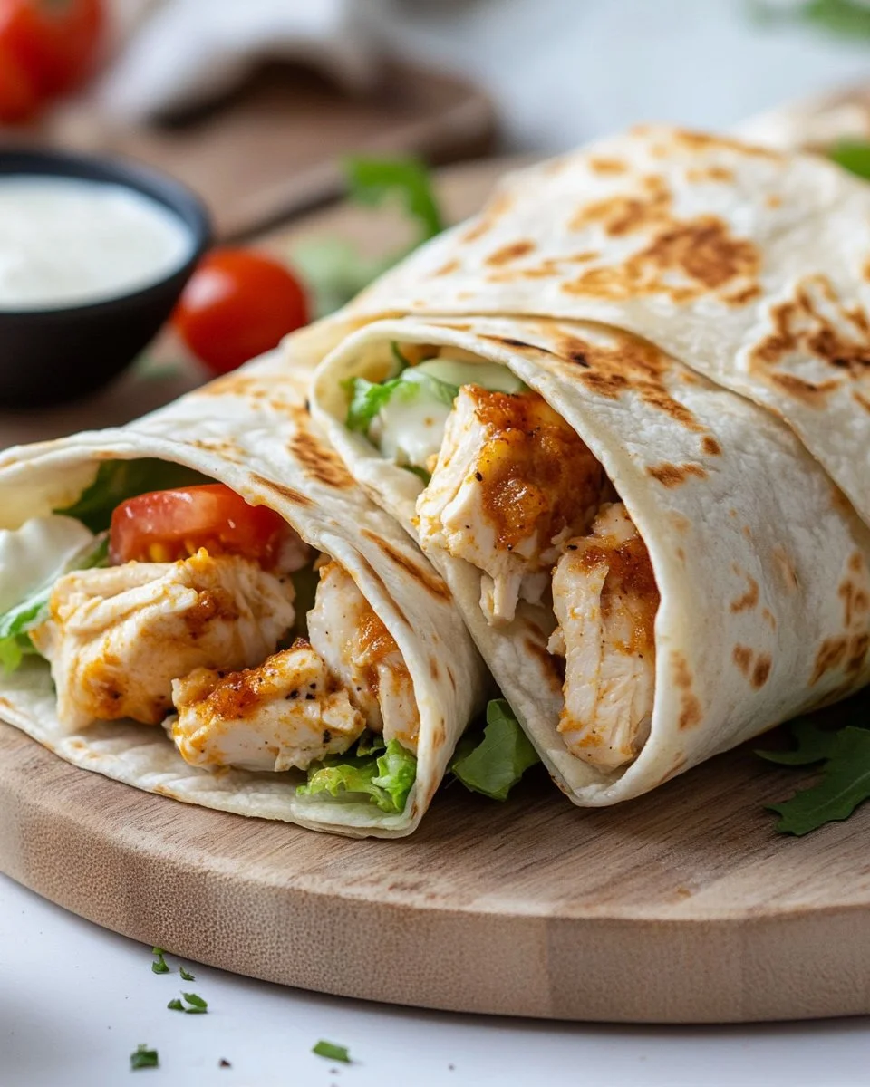 Crunchy Crispy Air Fryer Chicken & Mozzarella Wraps