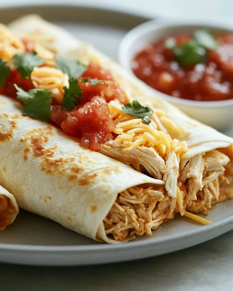 Delicious chicken chimichanga served with toppings and side dishes.