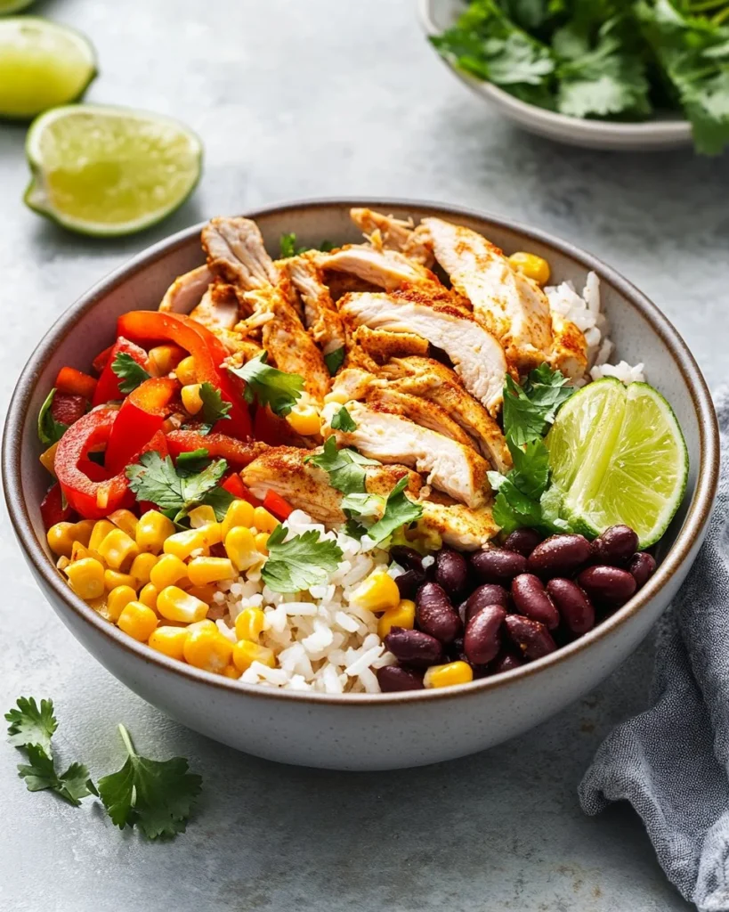 Delicious Easy Street Corn Chicken Bowl served in a vibrant dish.