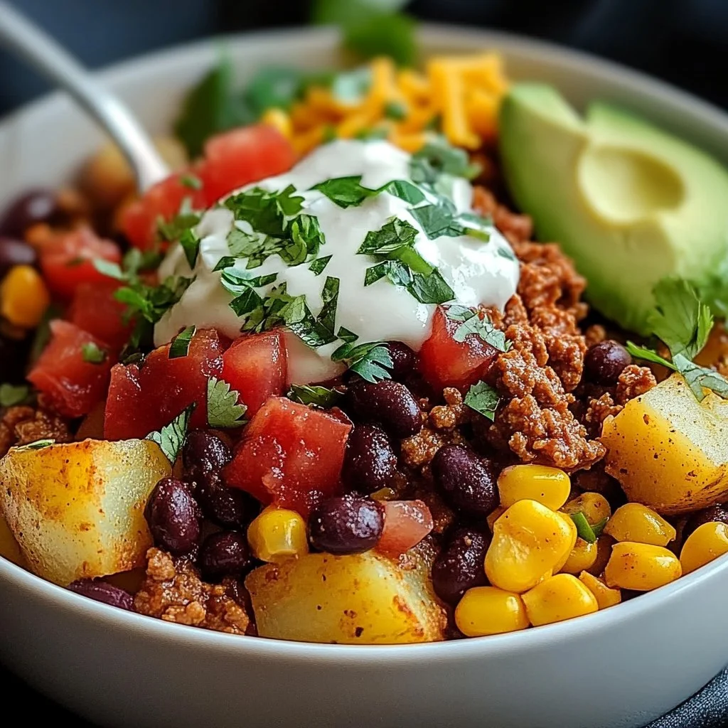 Loaded Potato Taco Bowl