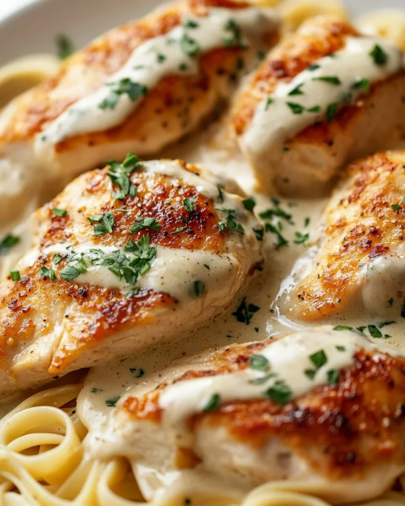Marry Me Chicken Creamy Marry Me Chicken served on a plate with herbs and pasta