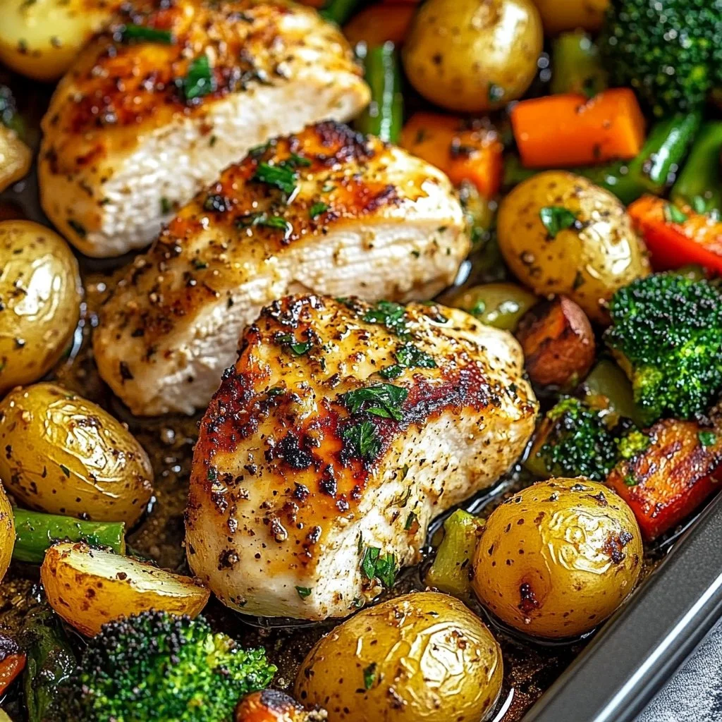 Sheet Pan Garlic Butter Chicken and Veggies