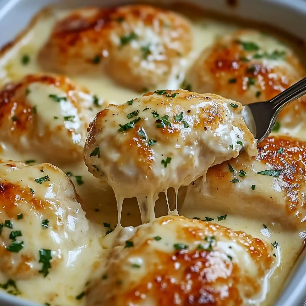 Smothered Cheesy Sour Cream Chicken