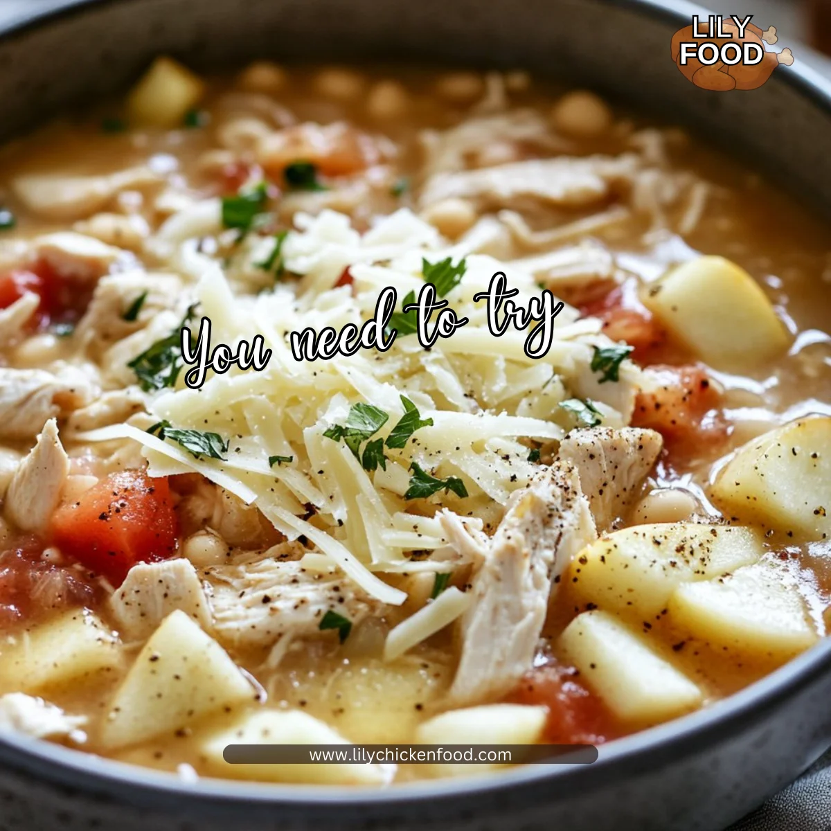 White Cheddar Apple Chicken Chili