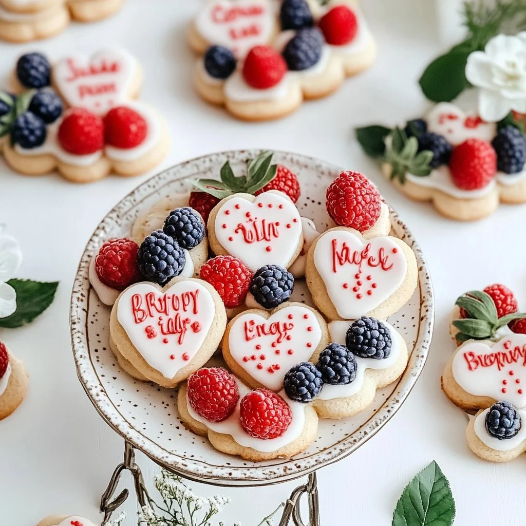 Berry First Birthday Cookies