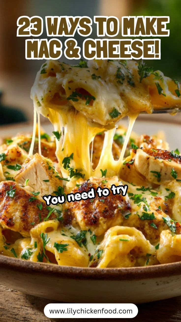 Delicious chicken macaroni dish prepared with creamy sauce and vegetables.