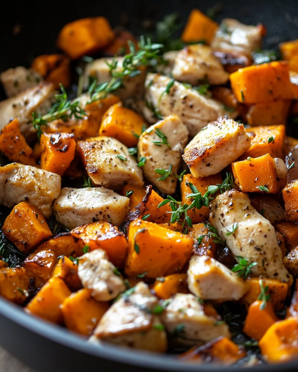 Chicken and Sweet Potato Skillet