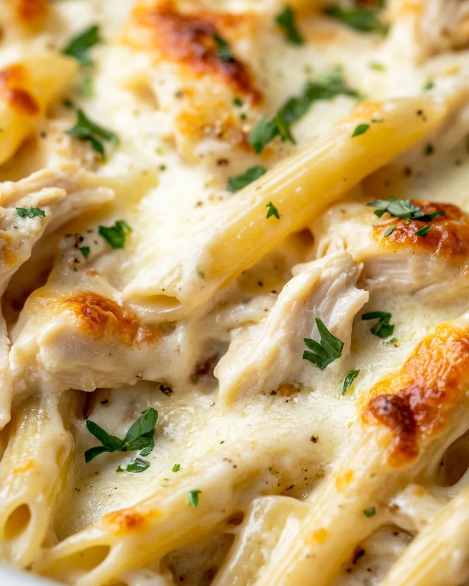 Chicken Alfredo Pasta Bake