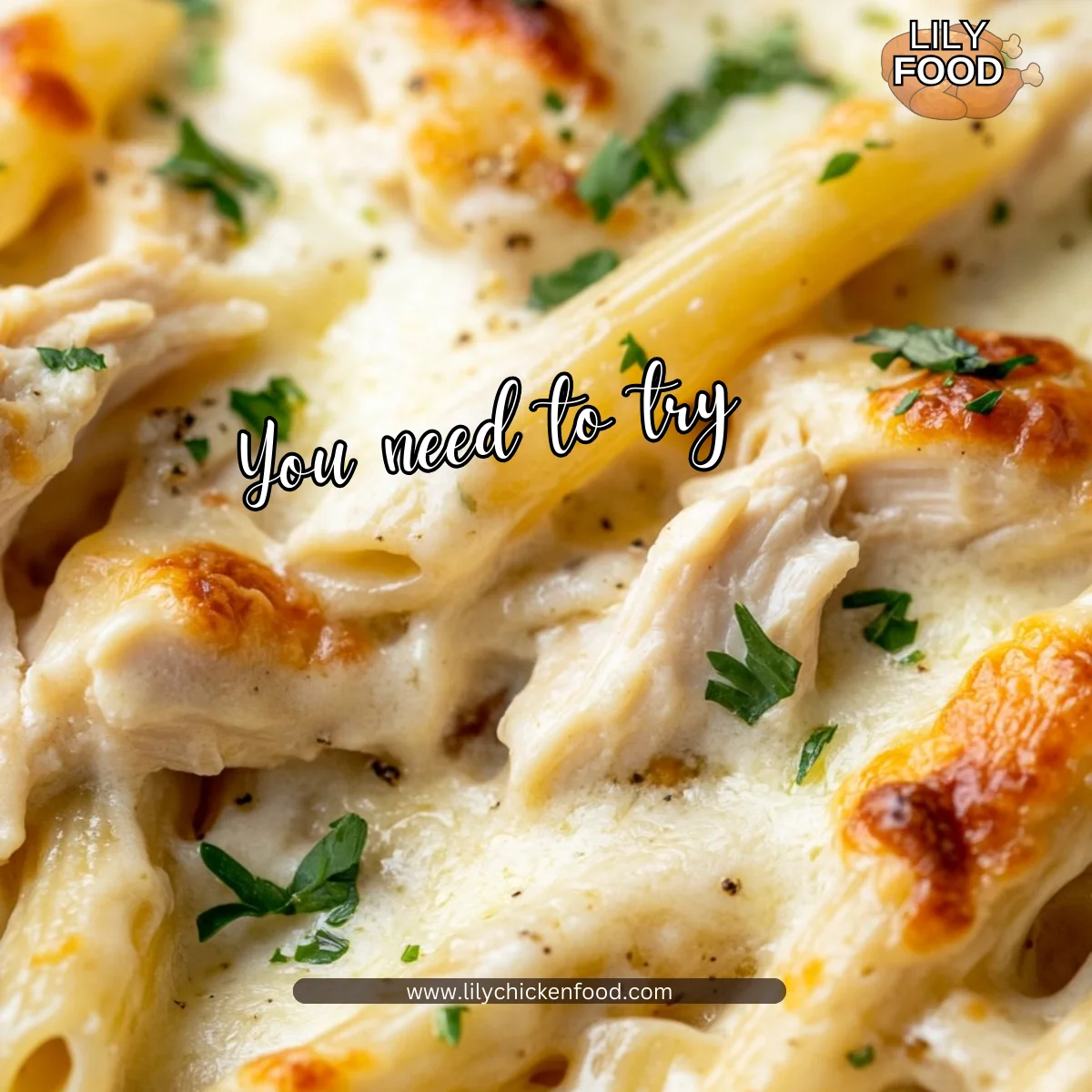 Chicken Alfredo Pasta Bake