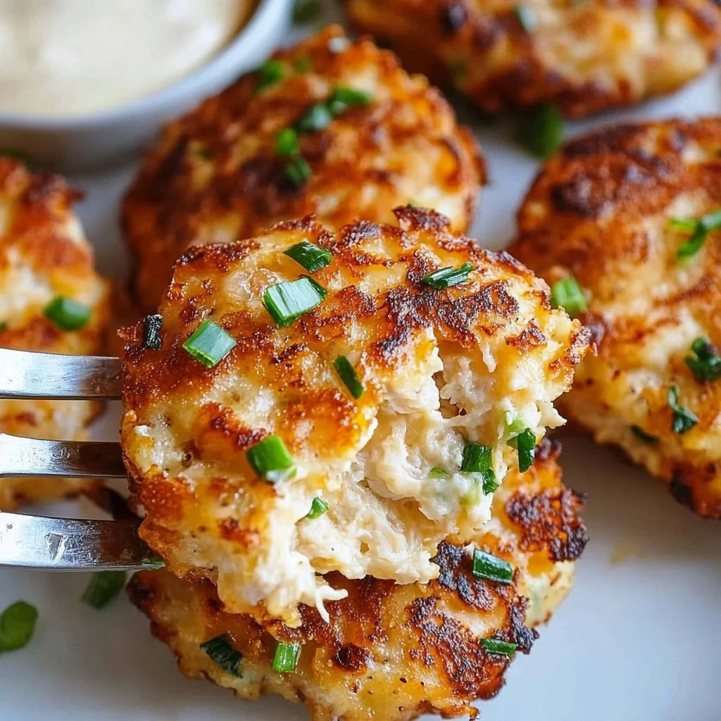 Cheesy Chicken Fritters