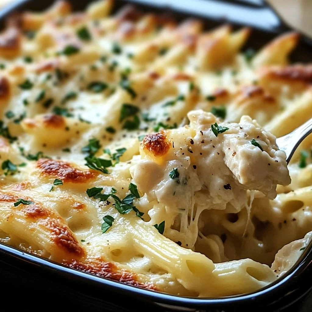 Chicken Alfredo Pasta Bake