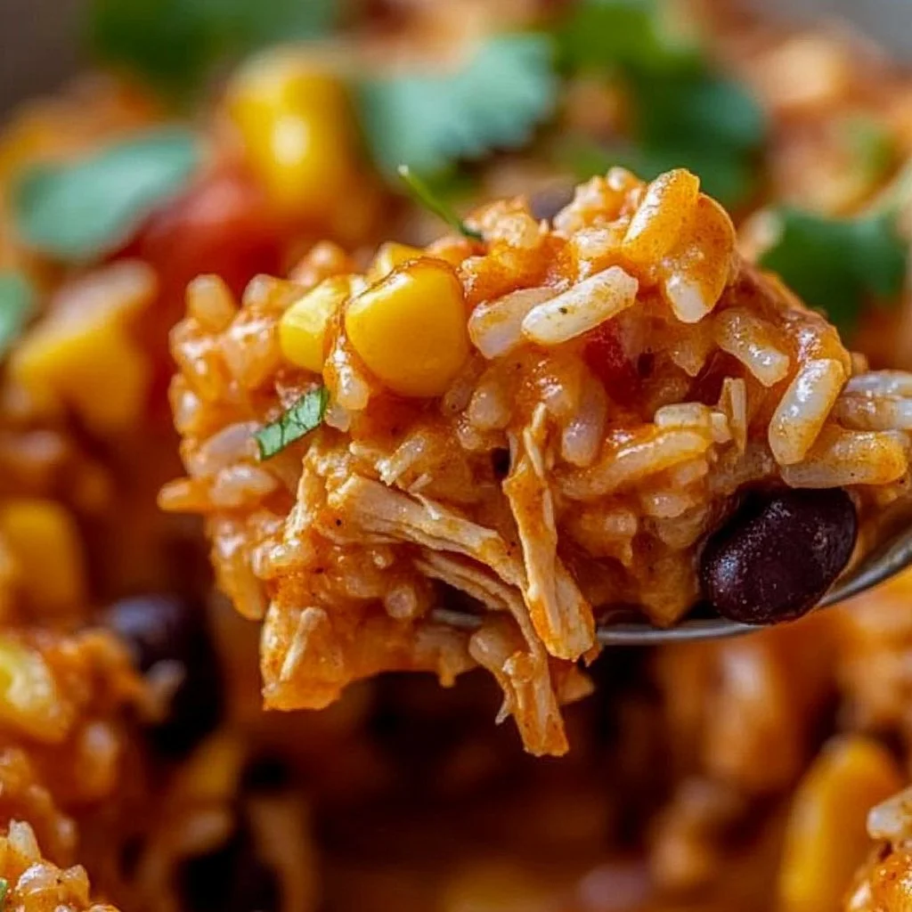 Chicken Enchilada Rice Casserole