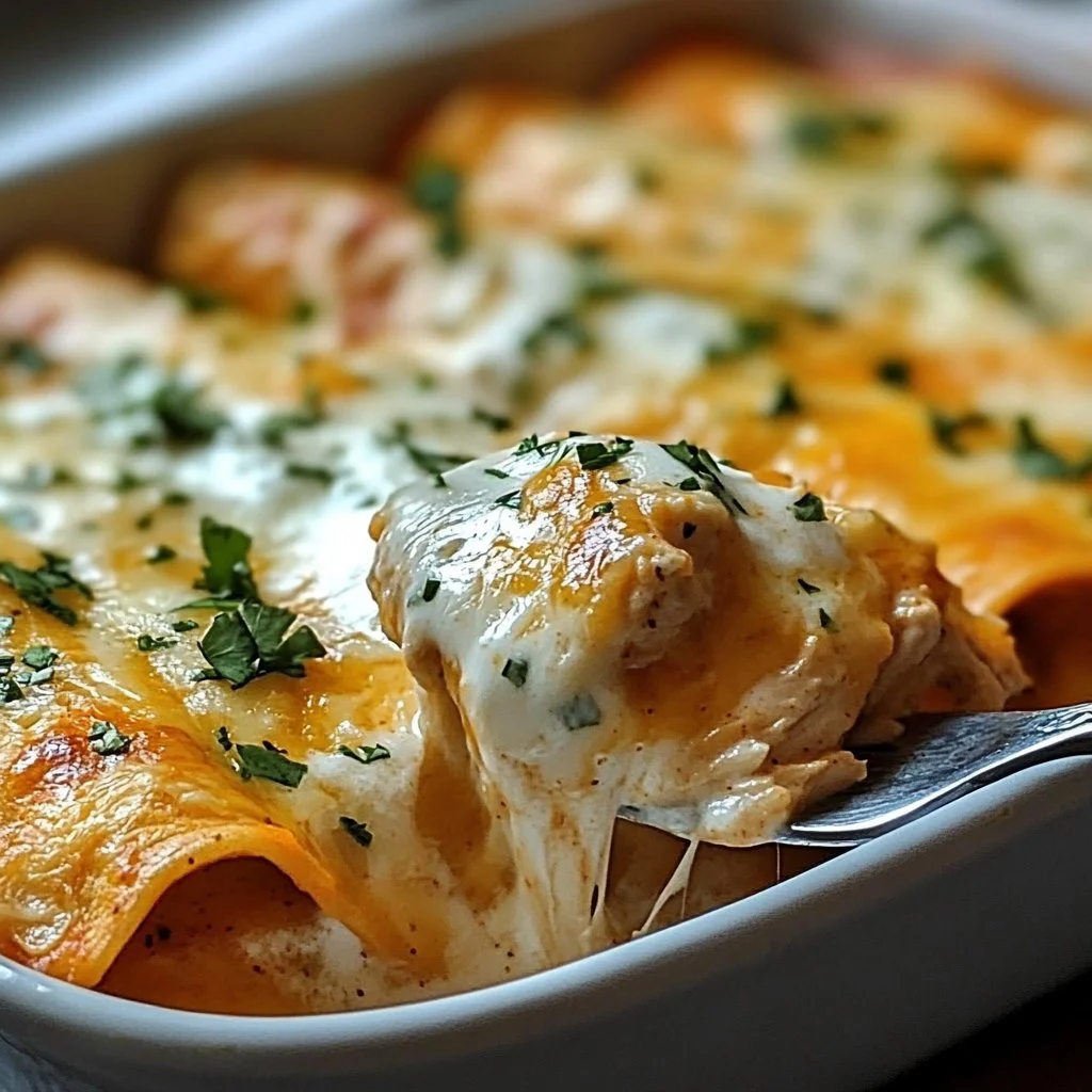 Chicken Enchiladas with Sour Cream Sauce
