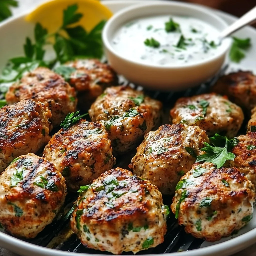 Chicken Kofta Garlic Yogurt Sauce