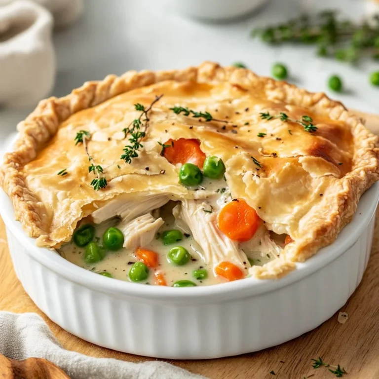 Delicious homemade Chicken Pot Pie with flaky crust and savory filling