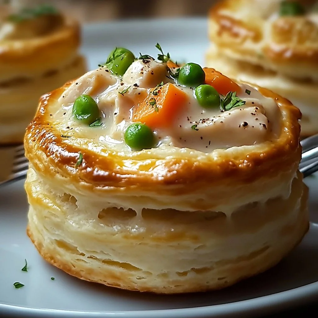 Chicken Pot Pie Biscuit Cups