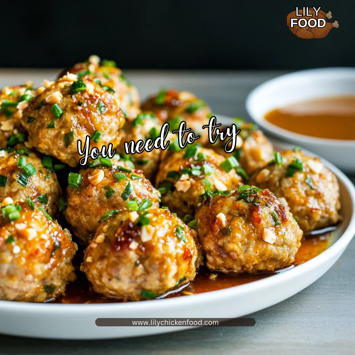 Easy Thai Baked Chicken Meatballs