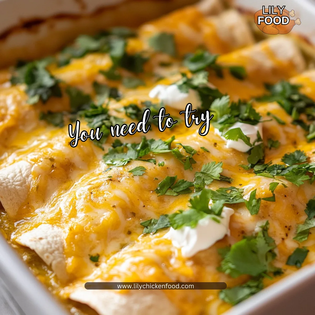 Green Chili Chicken Enchiladas