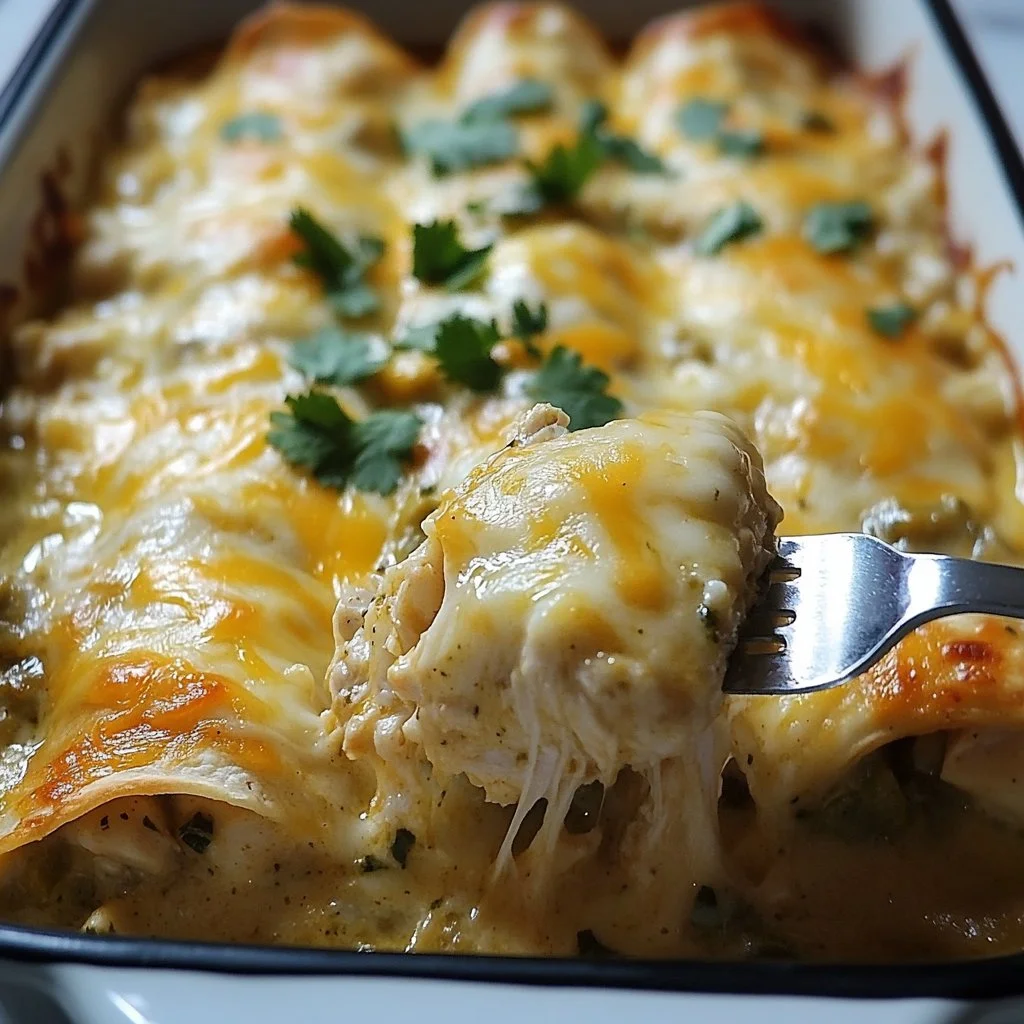 Green Chili Chicken Enchiladas