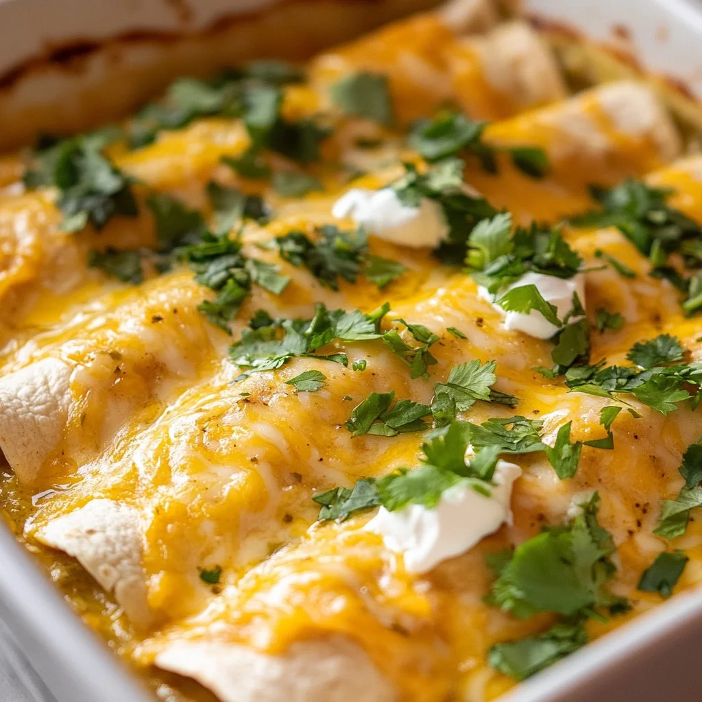 Green Chili Chicken Enchiladas