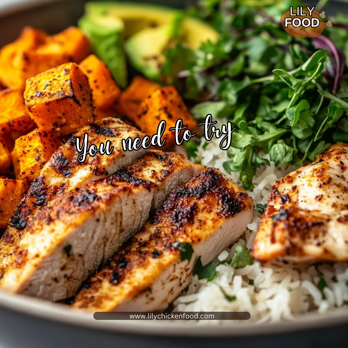 Healthy Chicken & Sweet Potato Rice Bowl