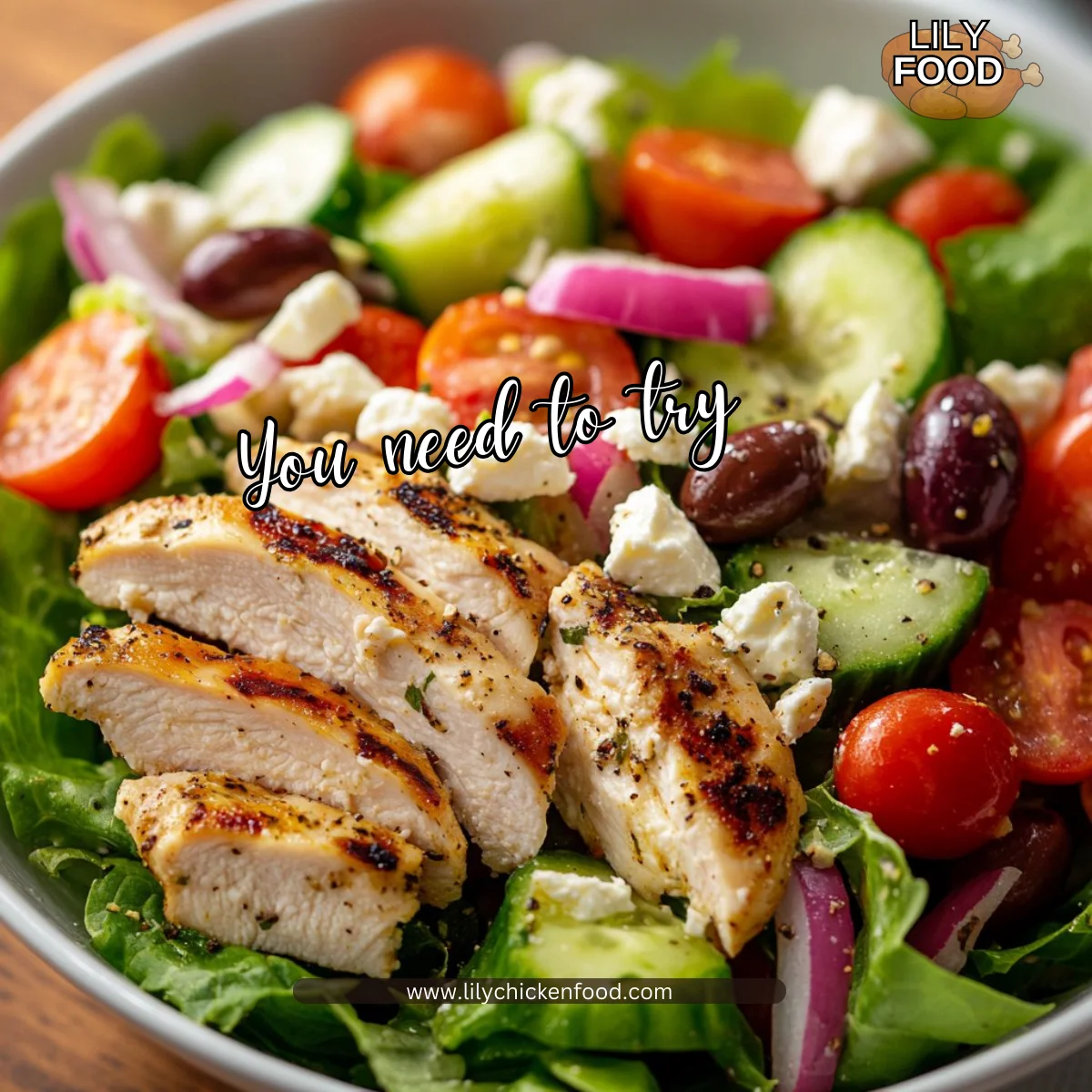 Healthy Greek Salad with Chicken