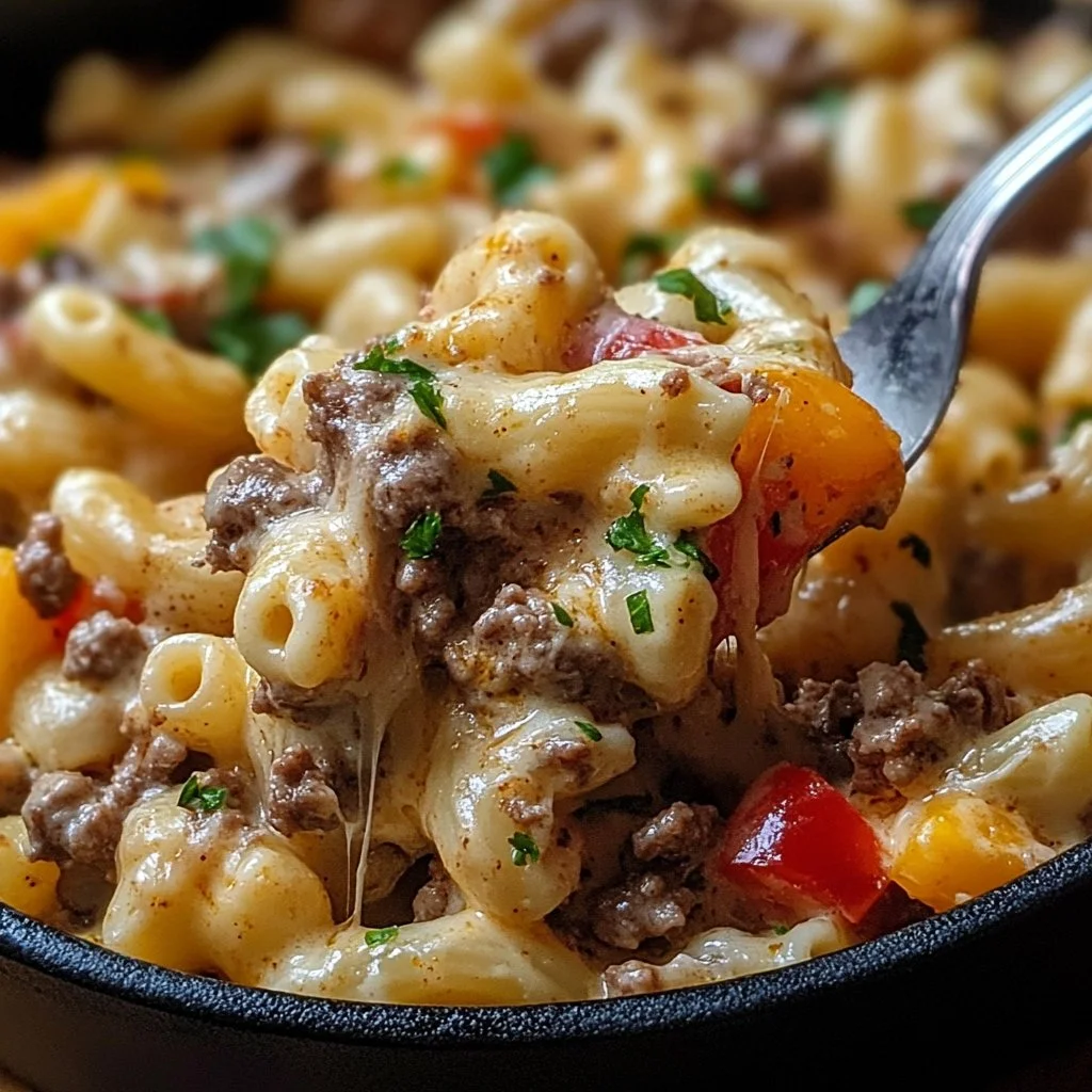 High-Protein Creamy Philly Cheesesteak Mac & Cheese Bliss