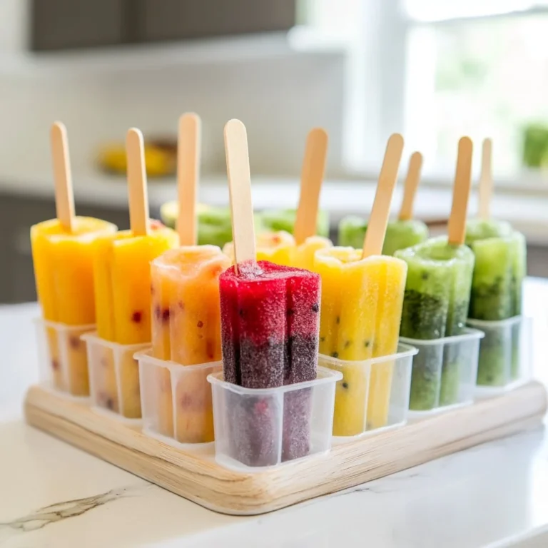 Colorful homemade freeze pops in a bowl ready to enjoy on a hot day