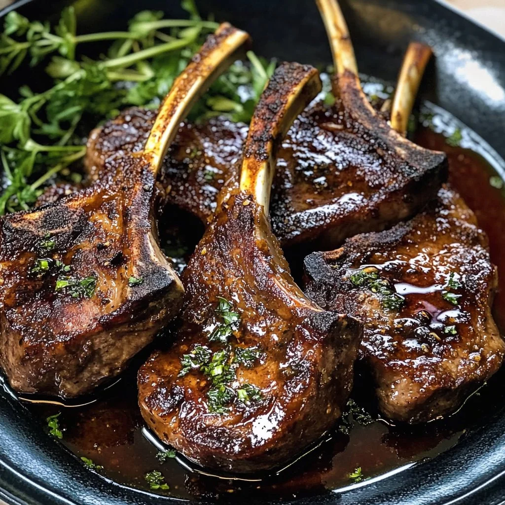 Honey Garlic Glazed Lamb Chops