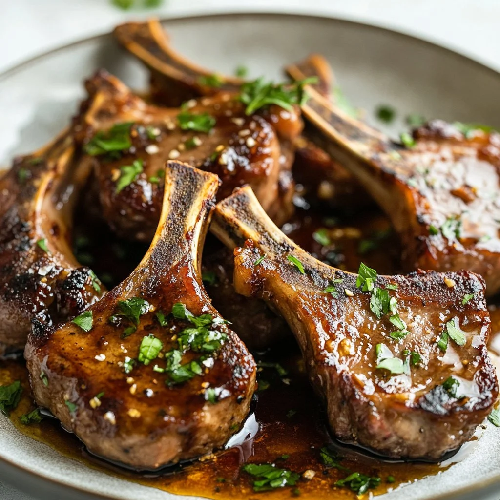 Honey Garlic Glazed Lamb Chops