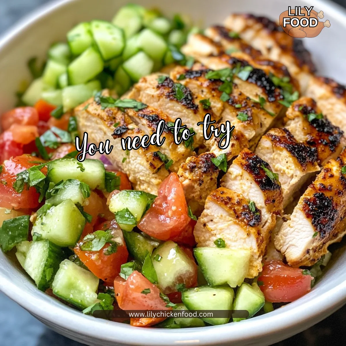 Lemon Chili Grilled Chicken Bowls with Fresh Cucumber Salad & Hummus — A Refreshing, Flavor-Packed Bowl You’ll Crave Again and Again