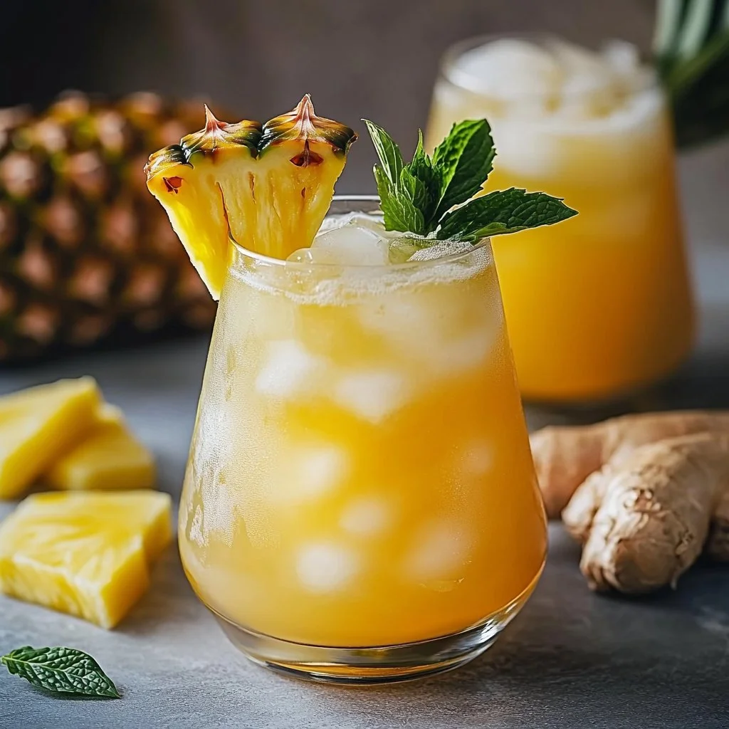 Pineapple Ginger Beer Mocktail Delight