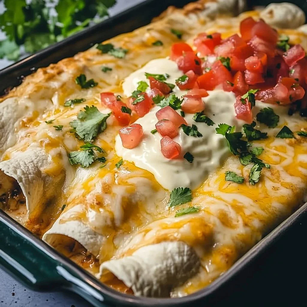 Queso Chicken Enchiladas for a Quick and Cheesy Dinner Delight