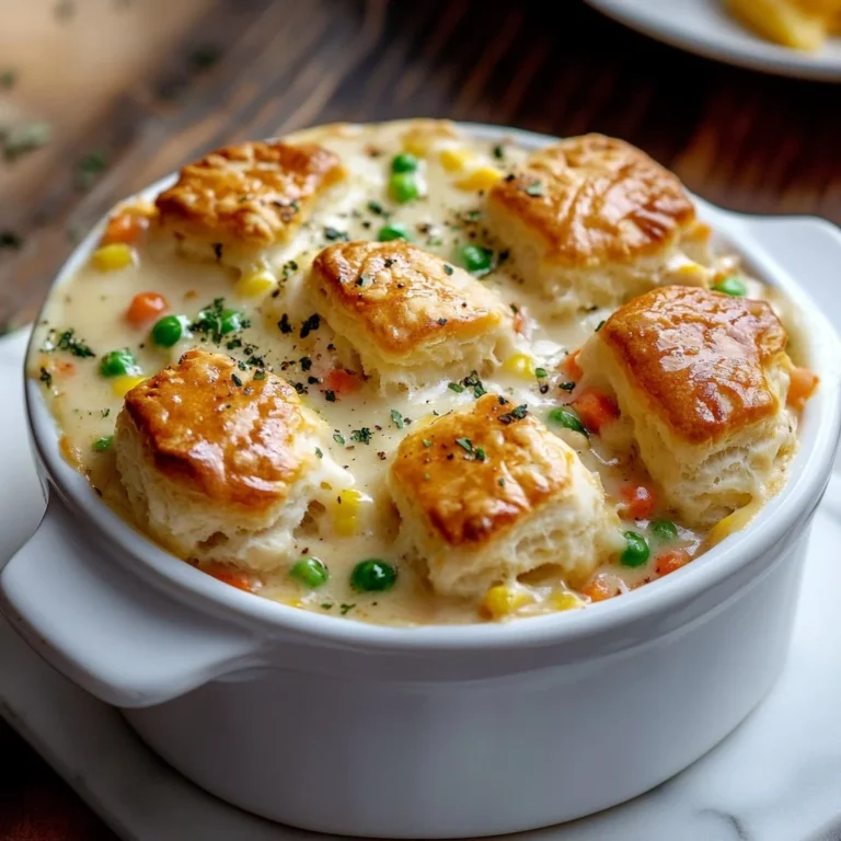 Red Lobster Biscuit Chicken Pot Pie featuring tender chicken and flaky biscuits