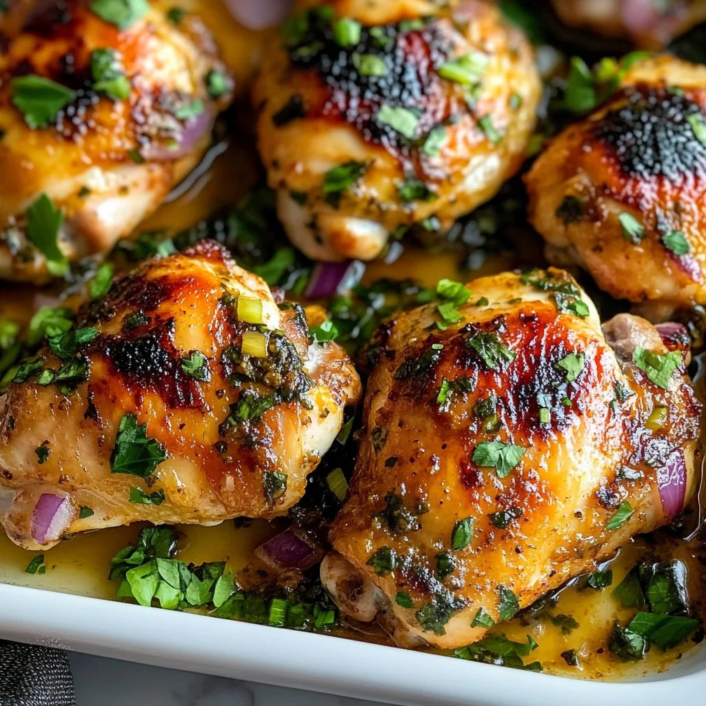 Baked Mojo Chicken Thighs