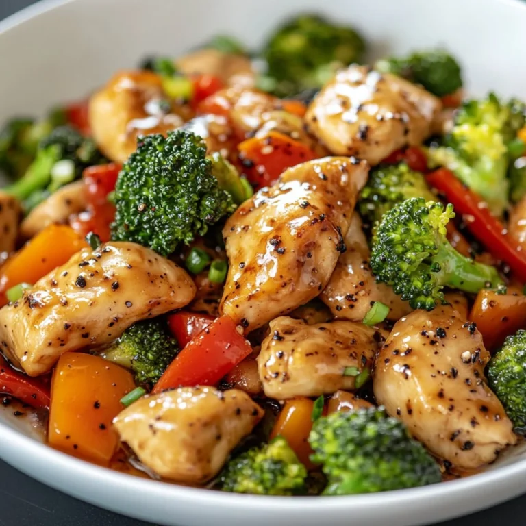 Delicious Black Pepper Chicken dish served with vegetables