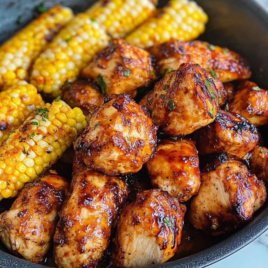 Blackstone BBQ Chicken and Corn