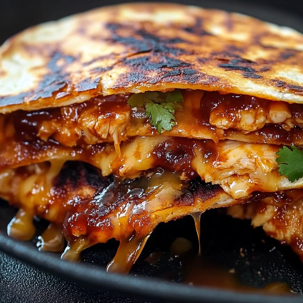 Blackstone Hot Honey BBQ Chicken Quesadillas