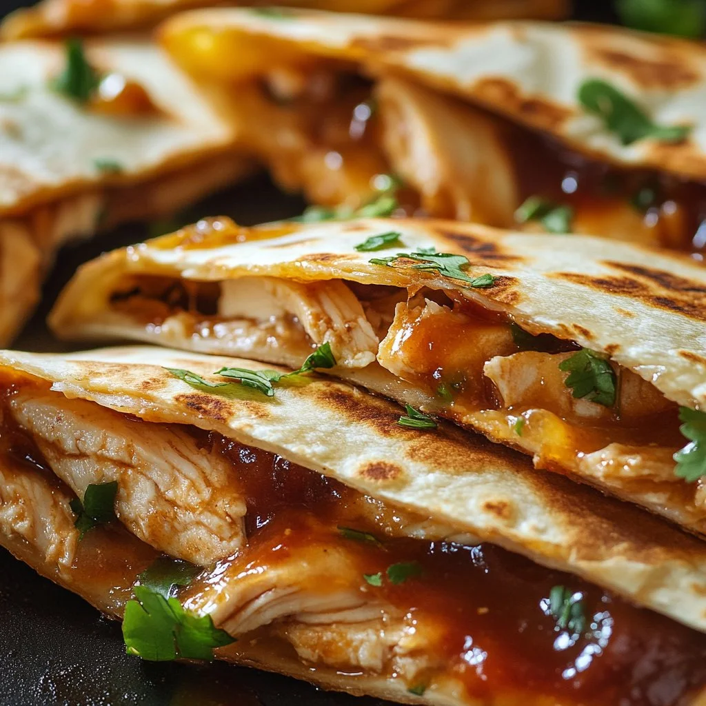 Blackstone Hot Honey BBQ Chicken Quesadillas