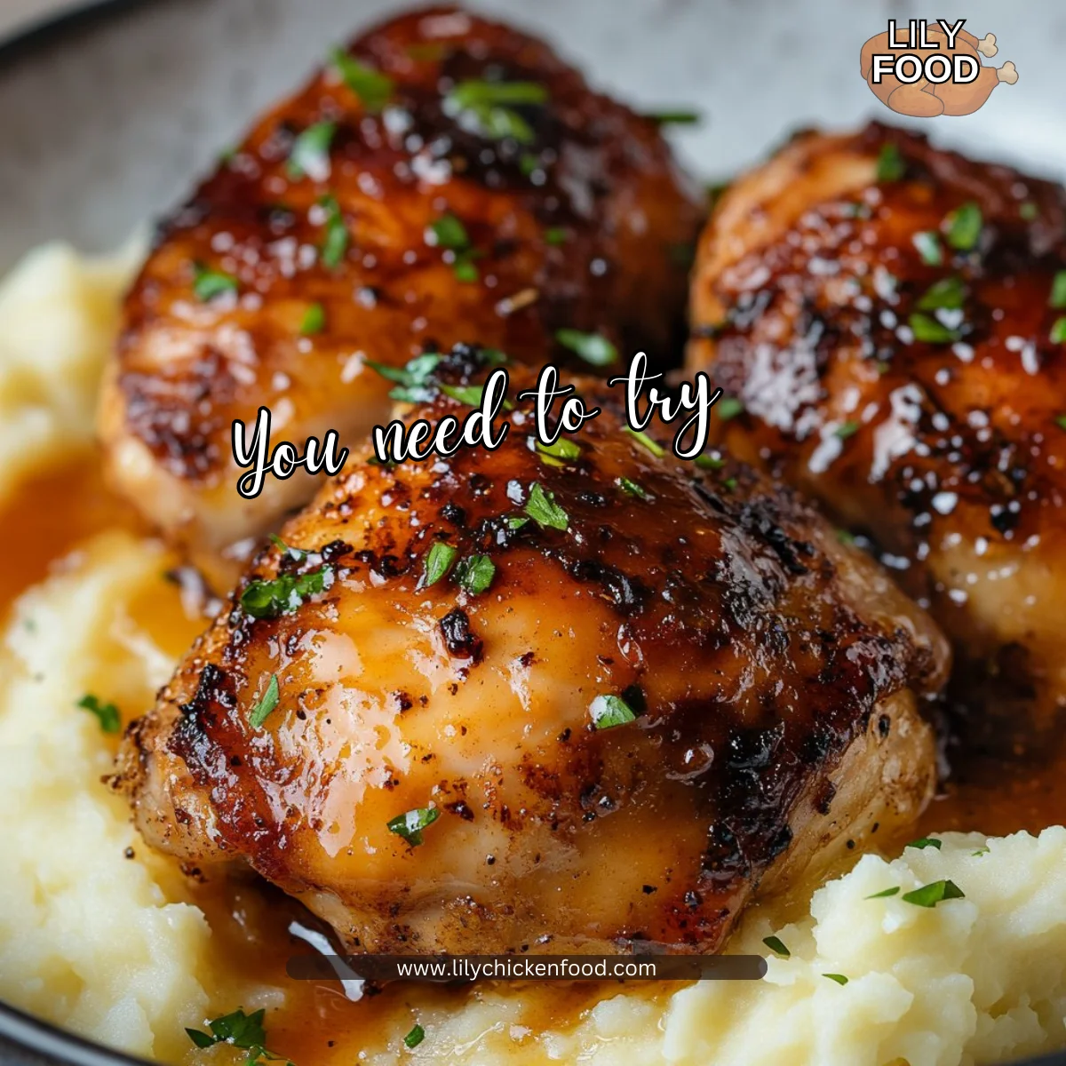 Chipotle Honey Chicken Thighs with Smoked Gouda Mashed Potatoes