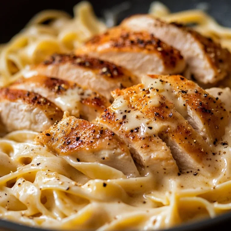 Creamy cowboy butter chicken pasta served in a bowl with herbs and spices.