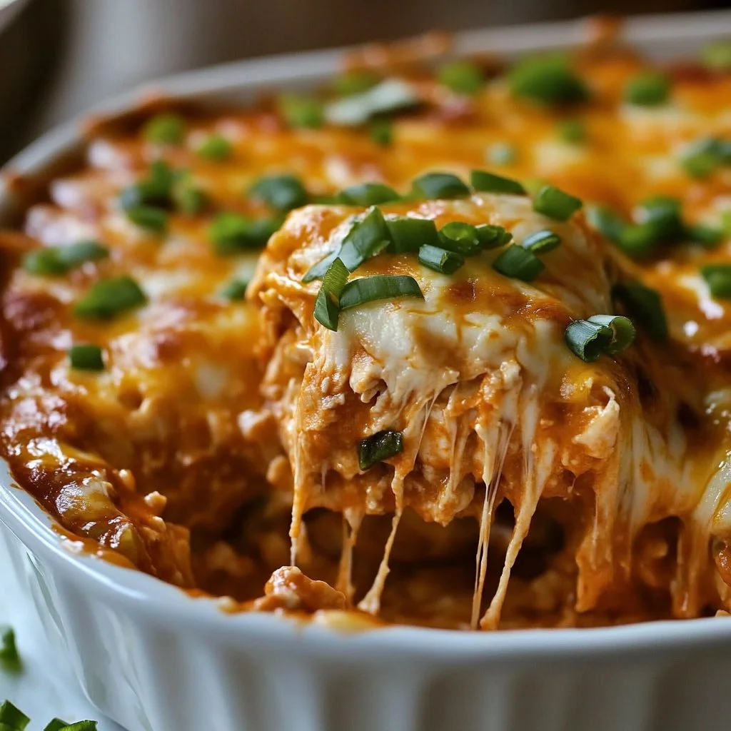 Easy Cheesy Keto Chicken Enchilada Casserole