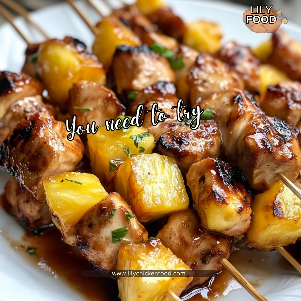 Easy Hawaiian Chicken Kabobs